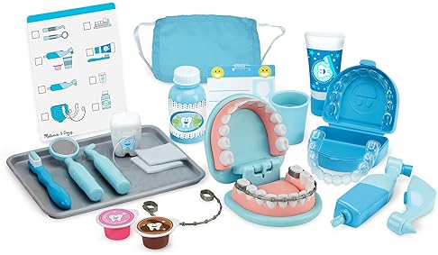Melissa & Doug Dentist Kit: Pretend Dental Play Set with 25 Toy Pieces for Kids 3+ Years
