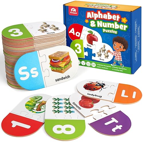 Montessori Alphabet Matching Game for Preschoolers, 36 Self-Correcting Cards, Educational Toy for Ages 3-5