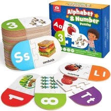 Montessori Alphabet Matching Game for Preschoolers, 36 Self-Correcting Cards, Educational Toy for Ages 3-5
