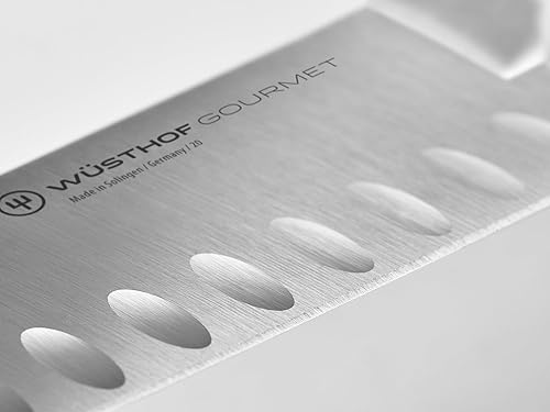 Wüsthof Gourmet White 7" Santoku Knife with Hollow Edge - Top Quality