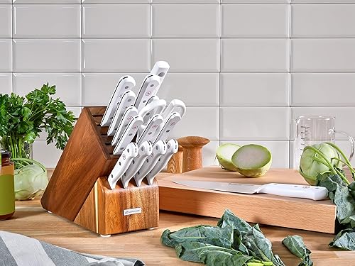 Wüsthof Gourmet White 7" Santoku Knife with Hollow Edge - Top Quality