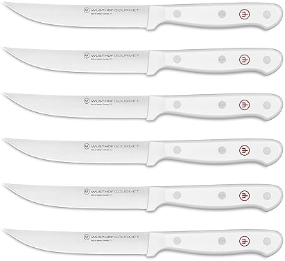 Wüsthof Gourmet White 6-Piece Steak Knives Set - Premium Quality