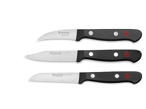 Wüsthof Gourmet 3-Piece Paring Knife Set in Black - Essential Kitchen Tools