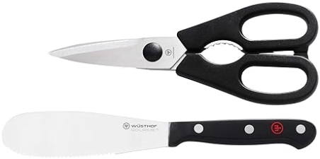 Wüsthof Gourmet 2-Piece Spreader & Shear Set in Black - Quality Kitchen Tools