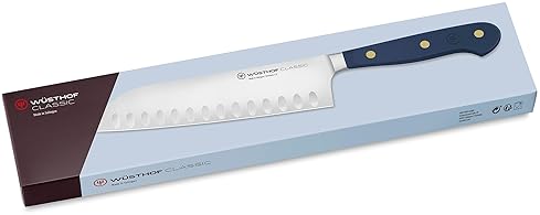 Wüsthof Classic 7" Santoku Knife with Wild Blueberry Design