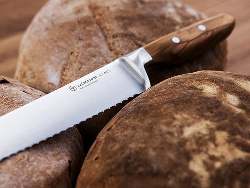 Wüsthof AMICI 9-Inch Double Serrated Bread Knife in Tan - Top Quality Cutlery