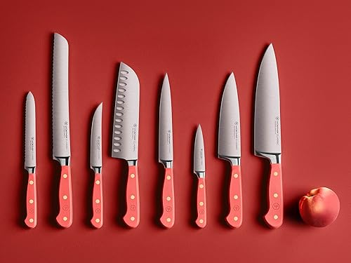 Wüsthof Classic Coral Peach 8-Piece Knife Set with Block