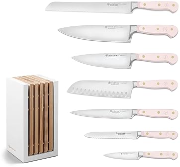 Wüsthof Classic Pink Himalayan Salt Knife Block Set - 8 Pieces