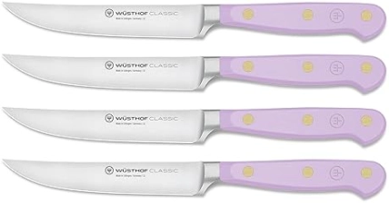 Wüsthof Classic 4-Piece Steak Knife Set in Purple Yam Finish