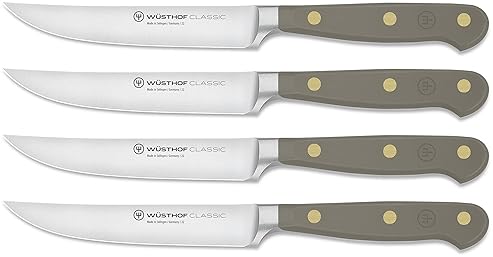 Wüsthof Classic Velvet Oyster 4-Piece Steak Knife Set - Premium Quality