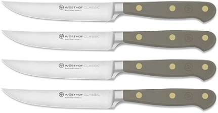 Wüsthof Classic Velvet Oyster 4-Piece Steak Knife Set - Premium Quality