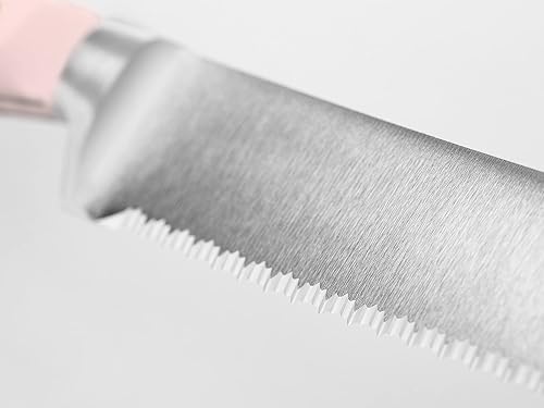 Wüsthof Classic Pink Himalayan Salt 9" Double Serrated Bread Knife - Pink Salt Blade