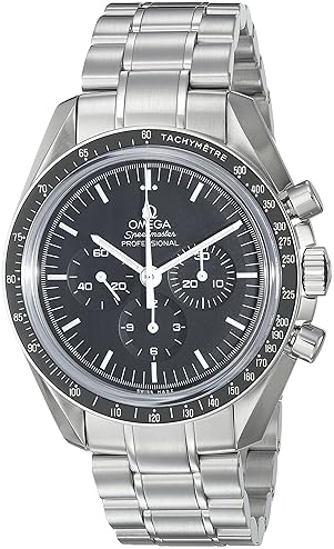 Omega Men's Speedmaster Mechanical Hand Wind Watch - Silver/Black Dial