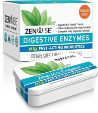 Zenwise Digestive Enzymes with Probiotics & Prebiotics - 15 Count Travel Tin for Digestive Health