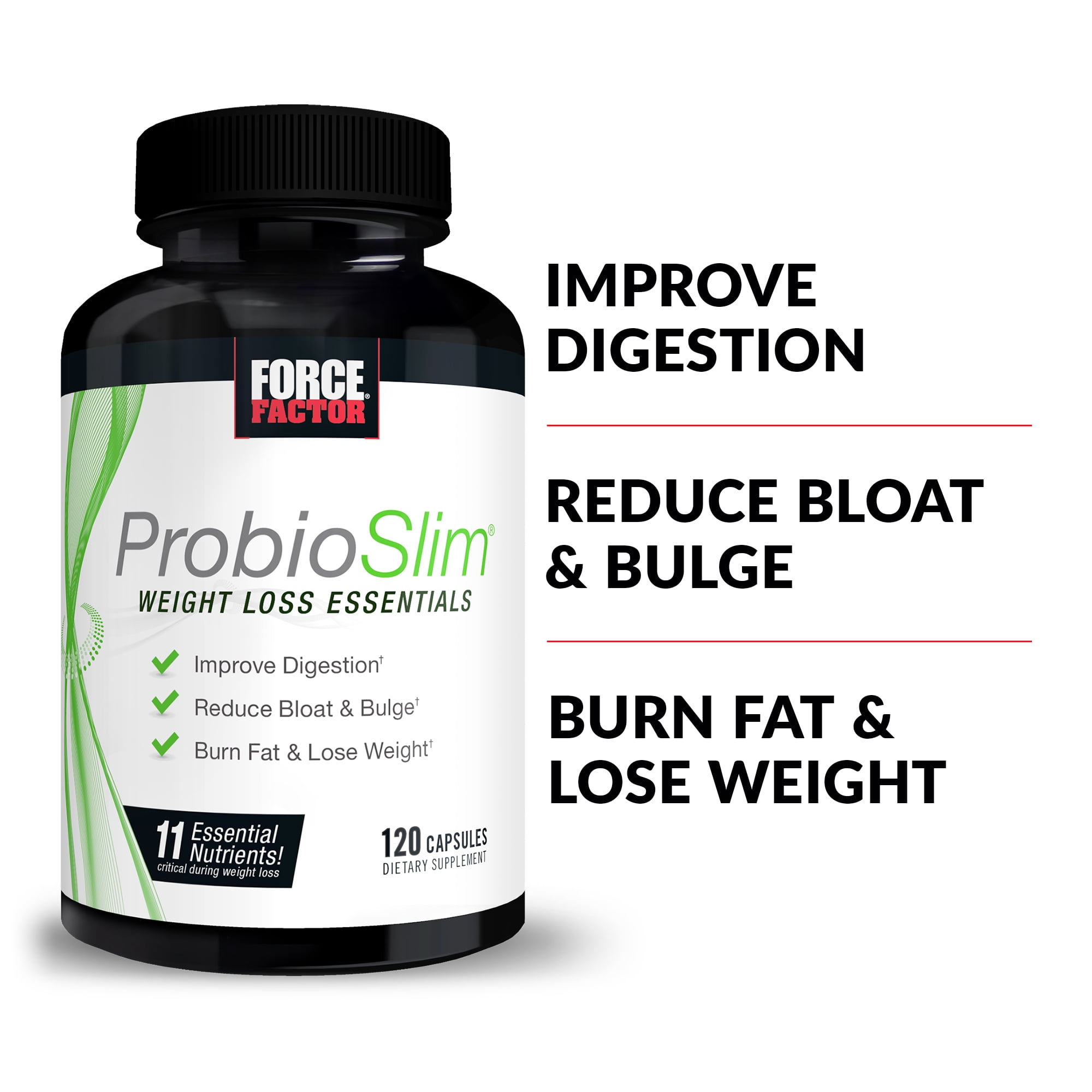 Force Factor ProbioSlim Probiotic Capsules for Weight Loss Support - 120ct