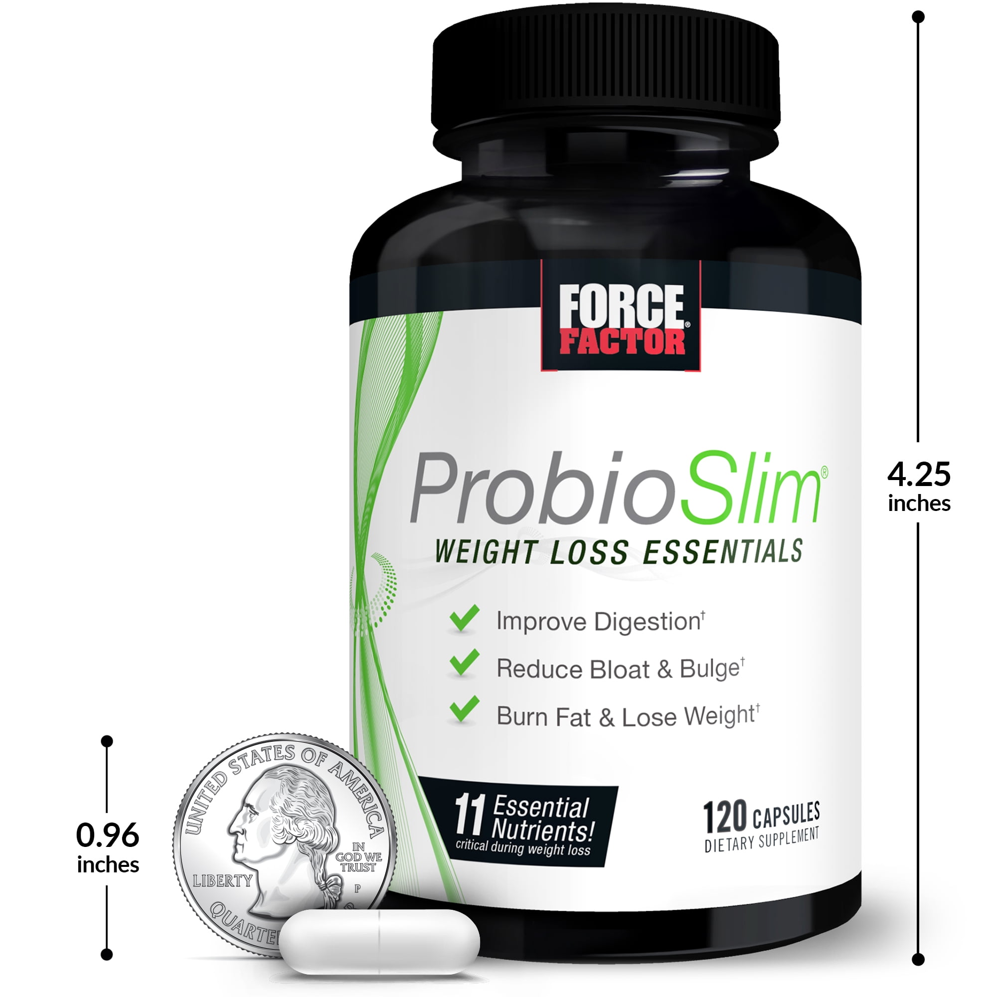 Force Factor ProbioSlim Probiotic Capsules for Weight Loss Support - 120ct