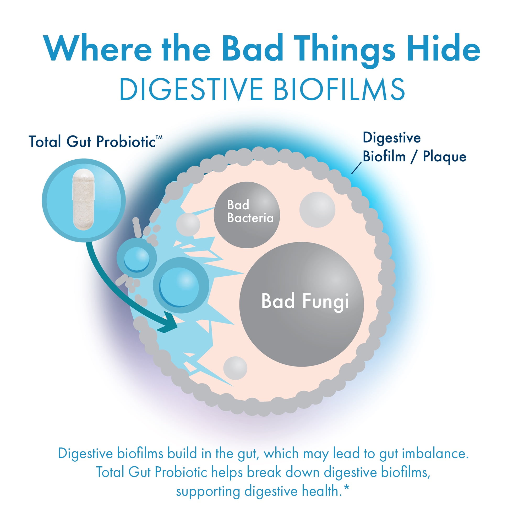 BIOHM TOTAL GUT PROBIOTIC WITH DIGESTIVE ENZYMES - 30 COUNT (UNISEX)