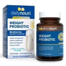 Nouri Weight Probiotic & Vegan Ahiflower Omega Capsules, 30-Day Supply