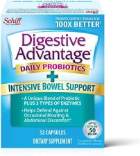 Digestive Advantage IBS Probiotics for Gut Health & Bloating Relief, 32ct Capsules