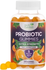 Health Nutrition Daily Probiotic Gummies for Women & Men - 5 Billion CFU Supplement for Digestive & Immune Health - Non-GMO - 120 Gummies