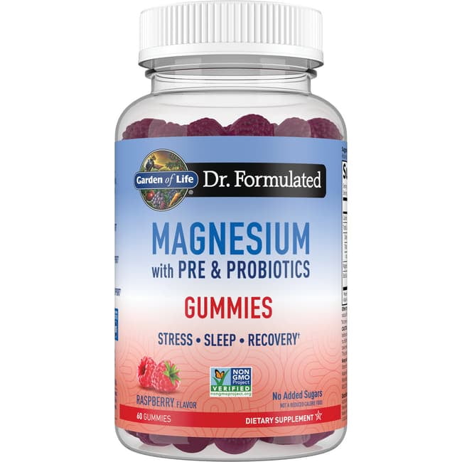 Garden of Life Magnesium Gummies with Pre & Probiotics, 60 Gummies