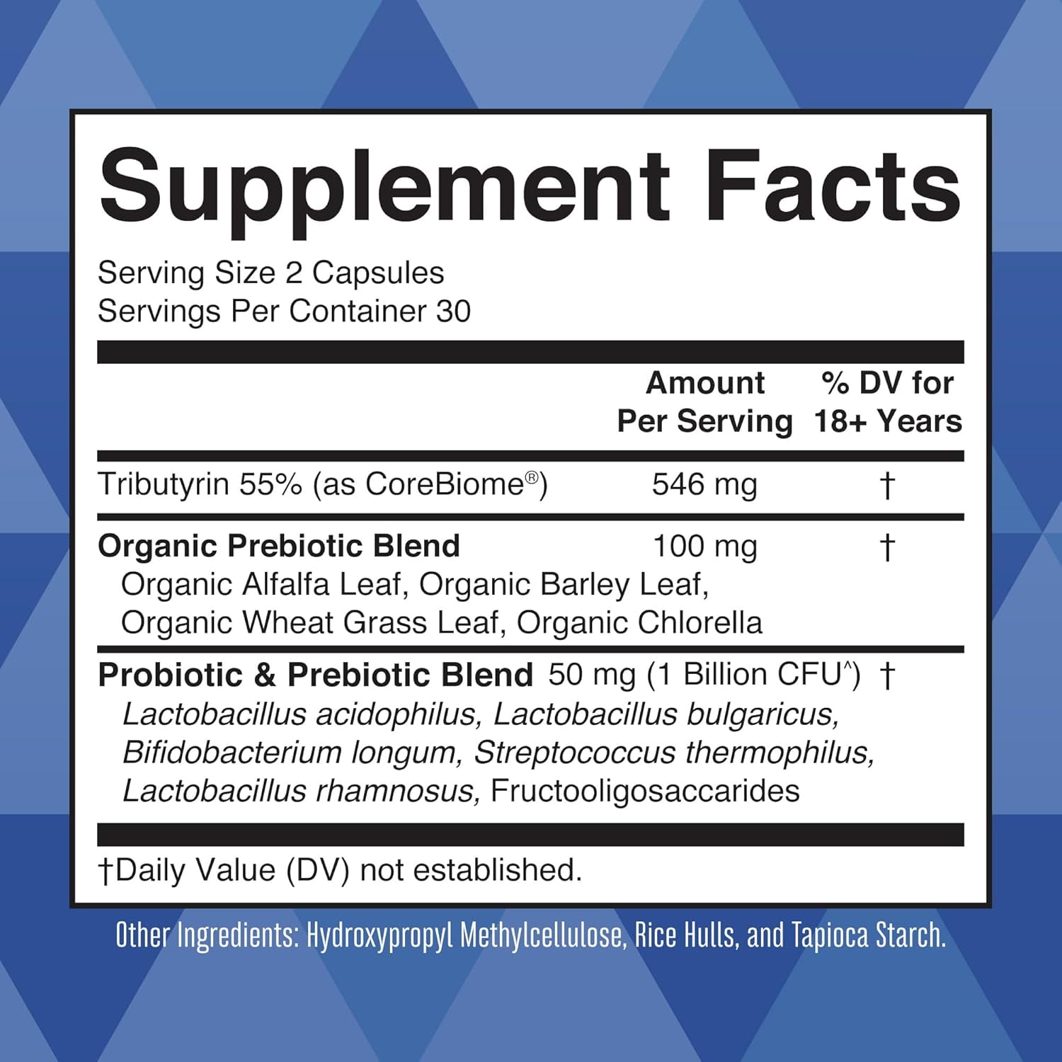 MaryRuth's Gut Health SCFA Butyrate Capsules, 60ct: 3-in-1 Formula