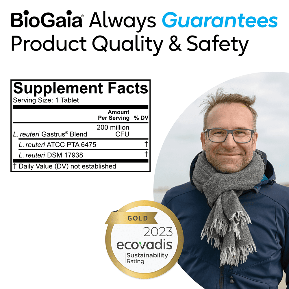 BioGaia Gastrus Probiotic for Gut Health | Alleviate Discomfort, Gas & Bloating, Support Regularity