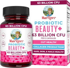 MaryRuth's Probiotic Beauty+ with Vitamin C & Biotin - Hair, Skin, Nails Supplement, 60 Capsules