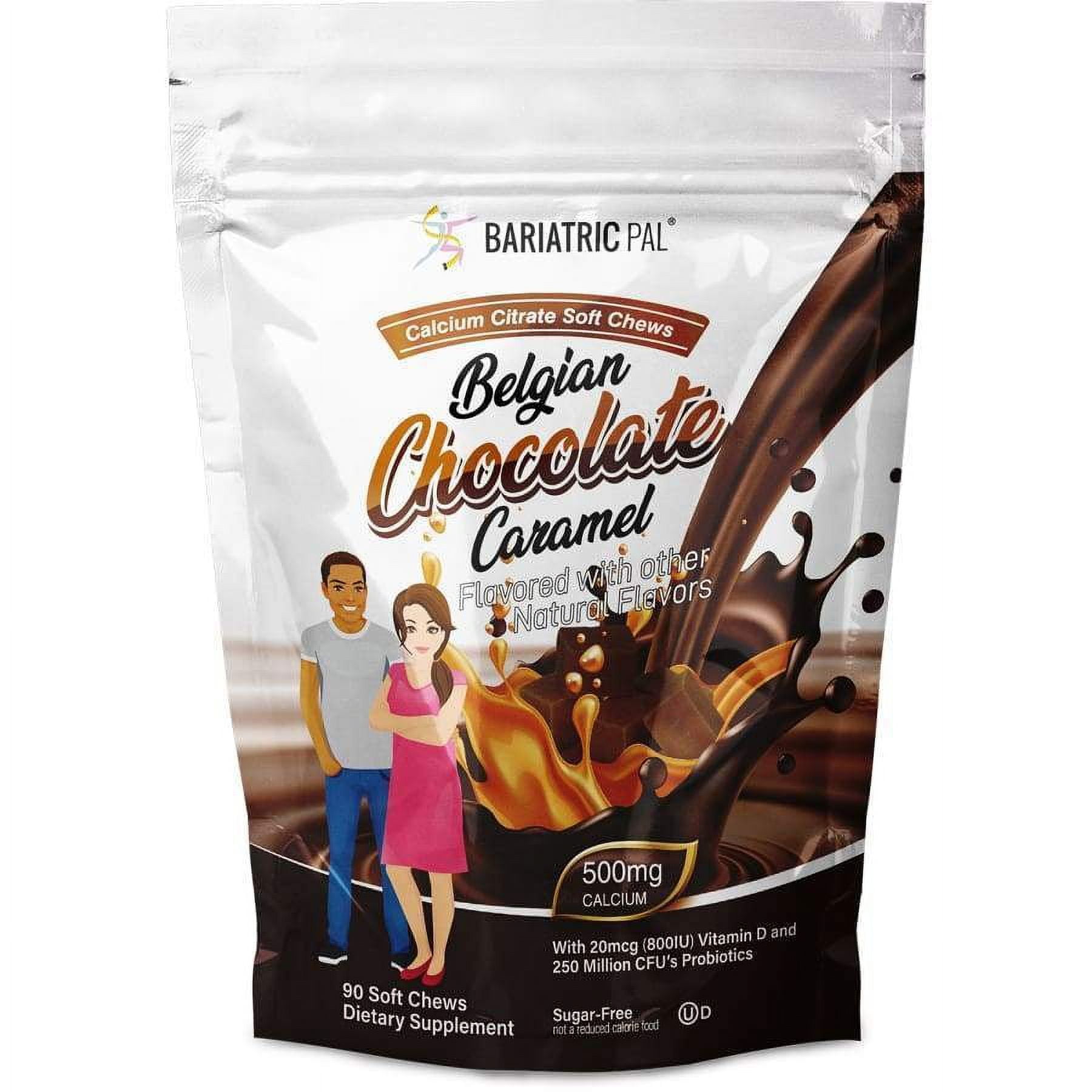 Bariatricpal Sugar-Free Calcium Citrate Soft Chews with Probiotics - Sweet Variety Pack, 500mg