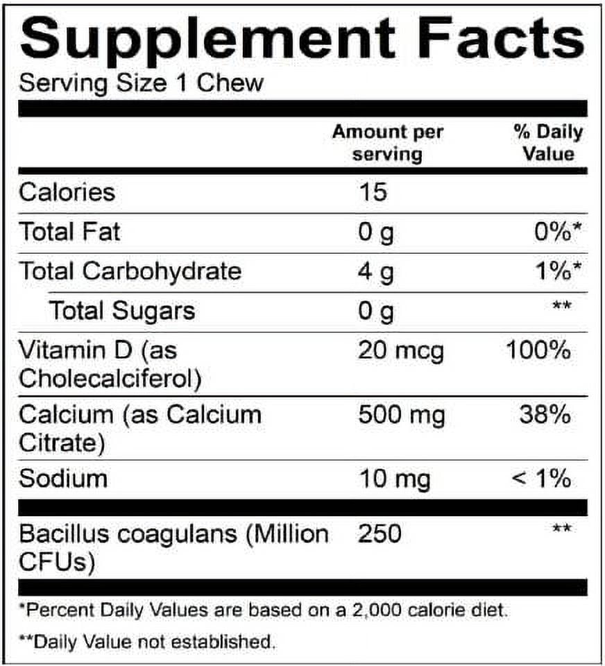 Bariatricpal Sugar-Free Calcium Citrate Soft Chews with Probiotics - Sweet Variety Pack, 500mg