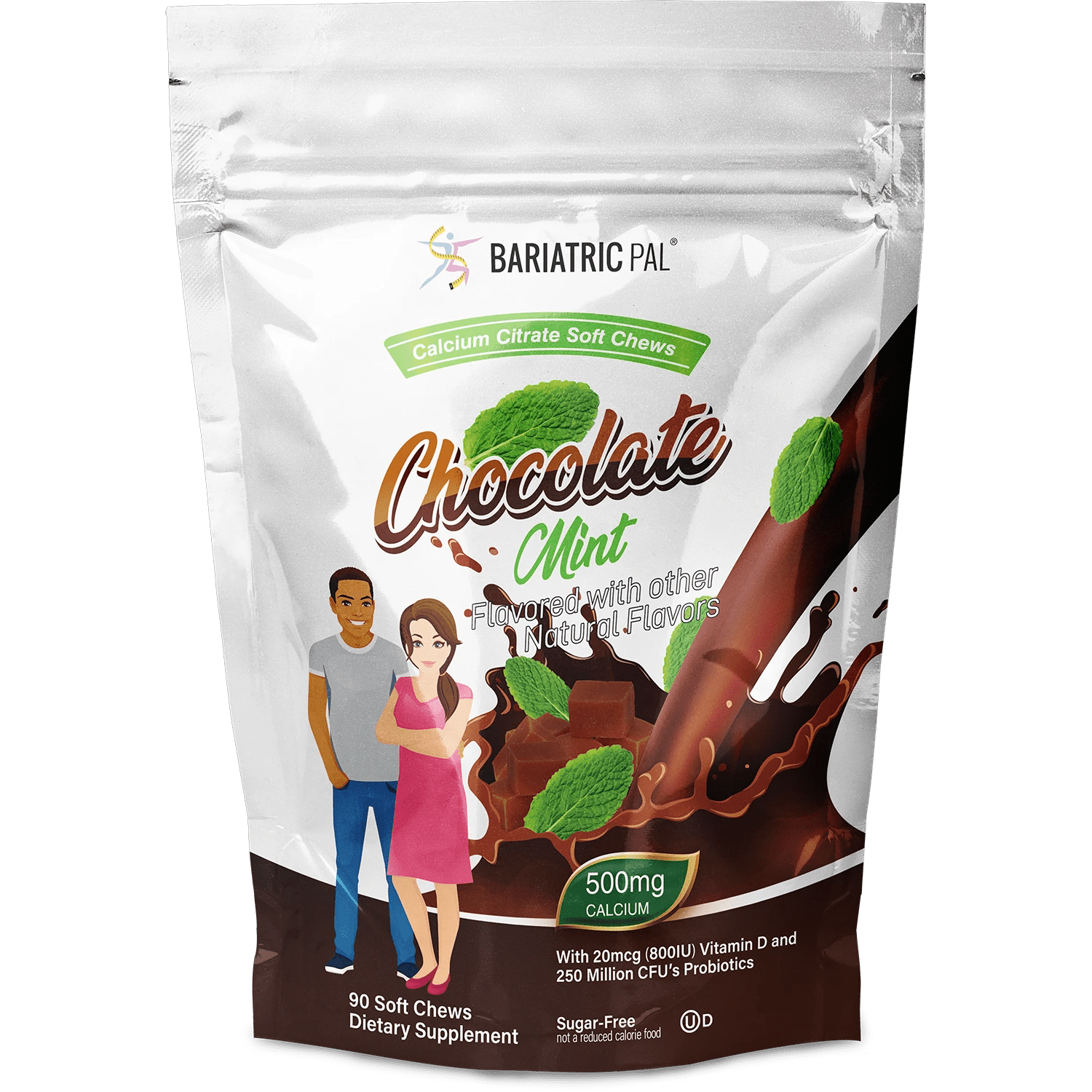Bariatricpal Sugar-Free Calcium Citrate Soft Chews with Probiotics - Sweet Variety Pack, 500mg