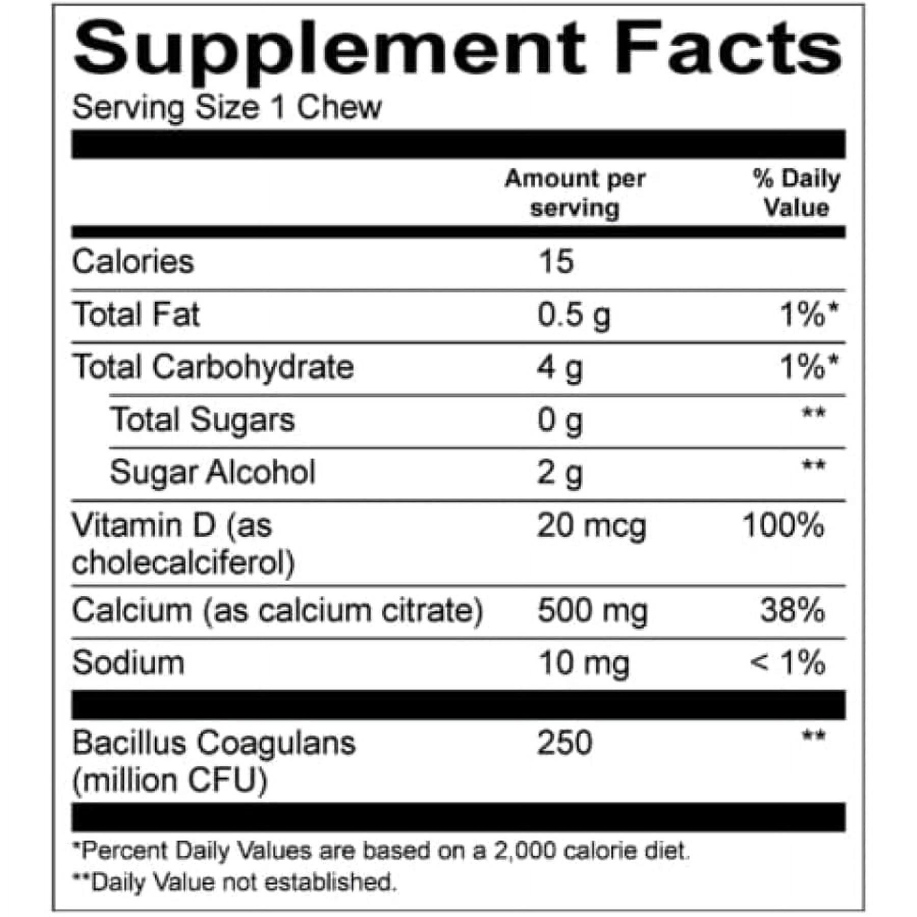 Bariatricpal Sugar-Free Calcium Citrate Soft Chews with Probiotics - Sweet Variety Pack, 500mg