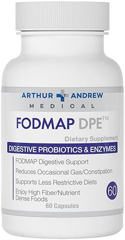FODMAP DPE Digestive Probiotics & Enzymes - Relief for Intolerance & Fermentable Foods - Vegan - Non-GMO - 60 Caps
