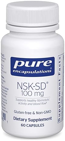 Nattokinase Supplement for Blood Circulation - 100mg Capsules - Gluten Free - 60 Count