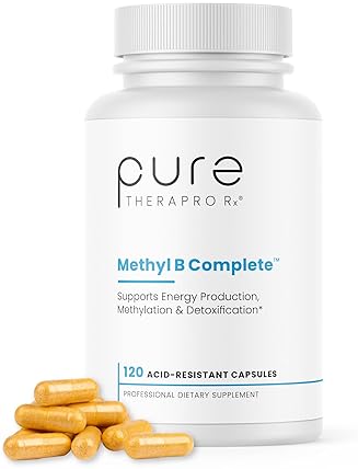 Pure TheraPro USA-Made Methyl B Complex Vitamins | 4-Month Supply | Methyl B Complete with Quatrefolic 5-MTHF Folate & B12 Methylcobalamin