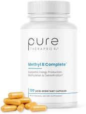 Pure TheraPro USA-Made Methyl B Complex Vitamins | 4-Month Supply | Methyl B Complete with Quatrefolic 5-MTHF Folate & B12 Methylcobalamin