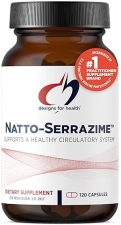 Nattokinase with Serrapeptidase - Circulatory & Immune Support - Non-GMO (120 Capsules)