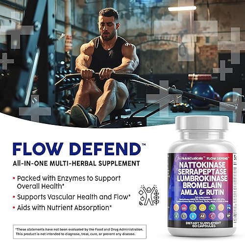 Clean Nutraceuticals Powerful Enzyme Supplement with Nattokinase, Serrapeptase, Lumbrokinase, and More