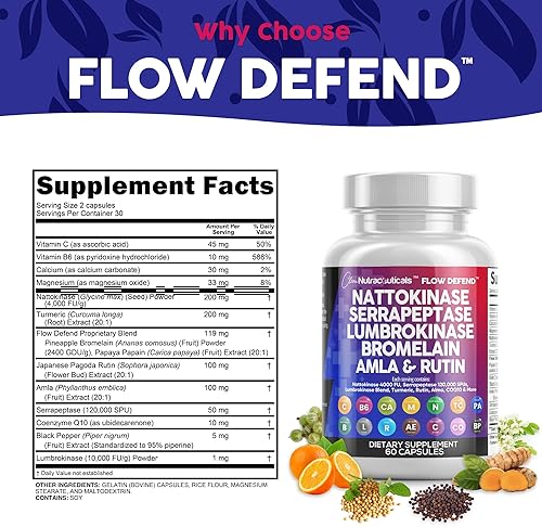 Clean Nutraceuticals Powerful Enzyme Supplement with Nattokinase, Serrapeptase, Lumbrokinase, and More