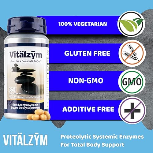Serrapeptase Enzyme Gel Capsules for Immune & Joint Support, Pain Relief, Fertility - 360 Caps