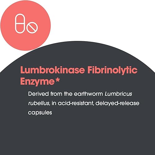 Lumbrokinase Supplement for Circulatory Health - 30 Delayed Release Capsules