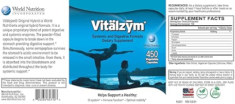 Serrapeptase Enzyme Formula for Immune & Joint Support | Cardio Health | Men Women (450 Caps)