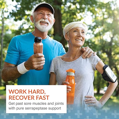 Serretia Serrapeptase Formula for Muscle & Sinus Support - 60 Capsules
