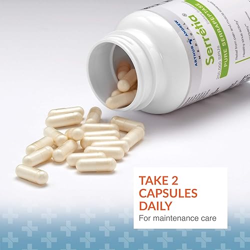 Serretia Serrapeptase Formula for Muscle & Sinus Support - 60 Capsules