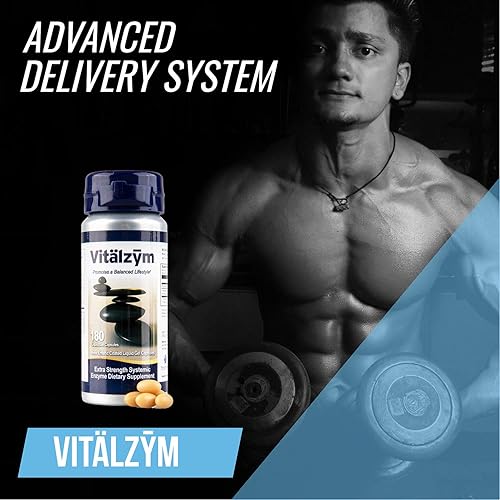 Vitalzym Serrapeptase Liquid Gel Capsules for Immune & Joint Support (180ct)