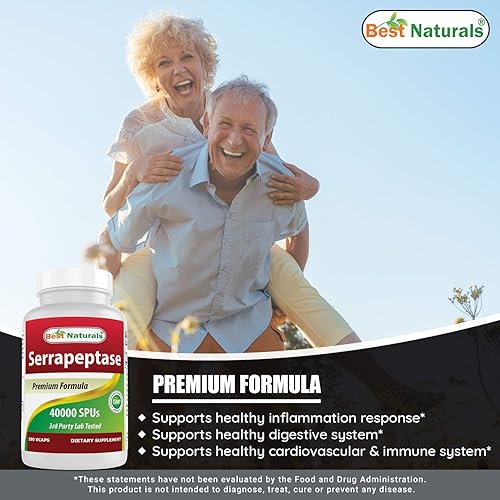 Best Naturals High Strength Best Naturals Serrapeptase 40000 SPUs 360 Capsules
