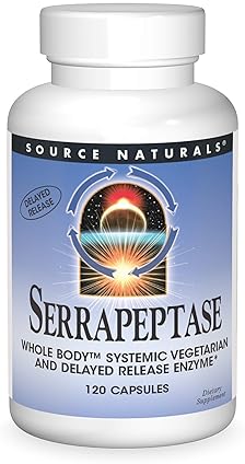 Threshold Enterprises Source Naturals Serrapeptase 120 Vegetarian Capsules - Delayed Release Enzyme