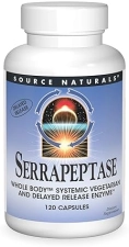 Threshold Enterprises Source Naturals Serrapeptase 120 Vegetarian Capsules - Delayed Release Enzyme