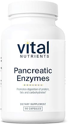 Vital Nutrients Pancreatic Enzymes 1000mg Digestive Supplement | Protease, Amylase & Lipase | 90 Capsules