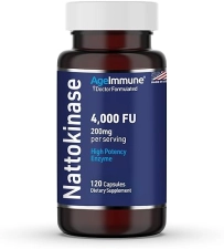 Nattokinase Enzyme Supplement 4000 FU 200mg - Cardiovascular Support - 120 Capsules